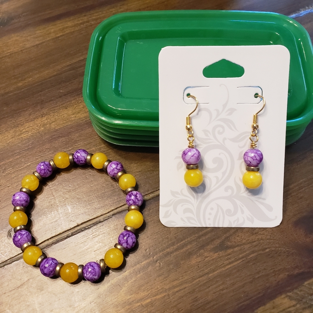 Earrings and Bracelet